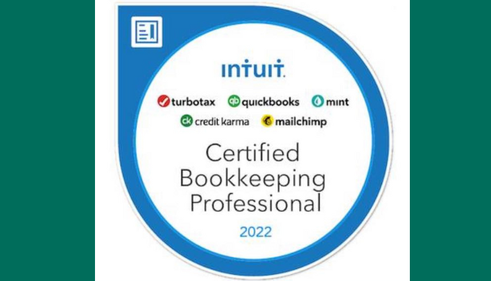 iNTUIT BOOKKEEPING PROFESSIONAL BADGE OF PAULINE ABADIER